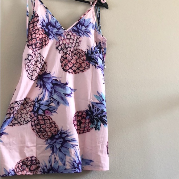 🔥Pineapple Print Tie strap Dress - Picture 5 of 8